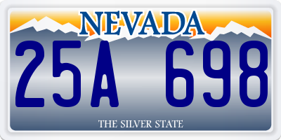 NV license plate 25A698