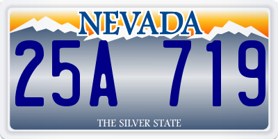 NV license plate 25A719