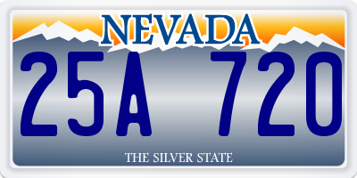 NV license plate 25A720