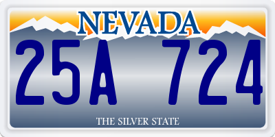 NV license plate 25A724