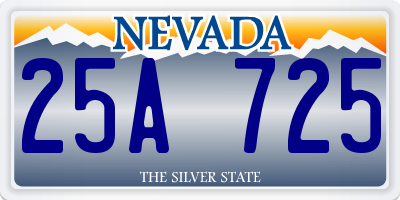 NV license plate 25A725