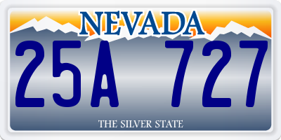 NV license plate 25A727