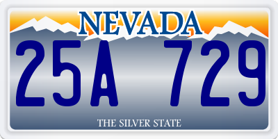 NV license plate 25A729