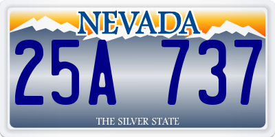 NV license plate 25A737