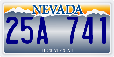 NV license plate 25A741