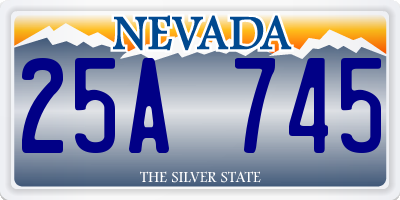 NV license plate 25A745