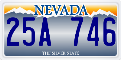 NV license plate 25A746