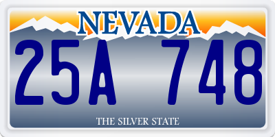 NV license plate 25A748