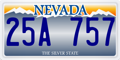 NV license plate 25A757