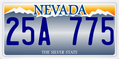 NV license plate 25A775