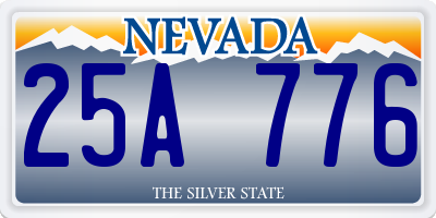 NV license plate 25A776