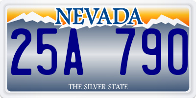 NV license plate 25A790