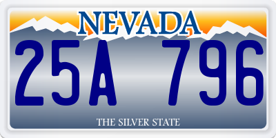 NV license plate 25A796