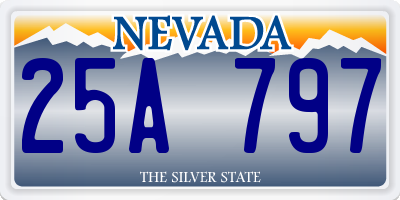 NV license plate 25A797