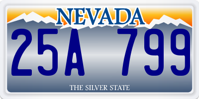 NV license plate 25A799