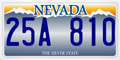 NV license plate 25A810