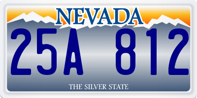 NV license plate 25A812