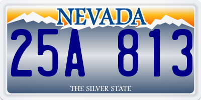 NV license plate 25A813