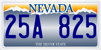 NV license plate 25A825