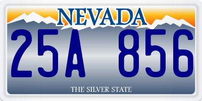 NV license plate 25A856