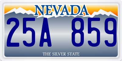 NV license plate 25A859