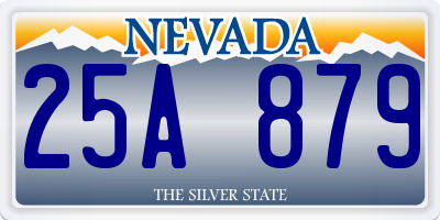 NV license plate 25A879