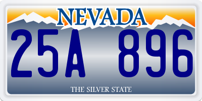 NV license plate 25A896
