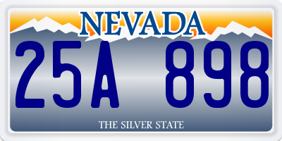 NV license plate 25A898
