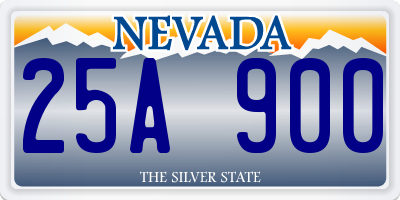 NV license plate 25A900