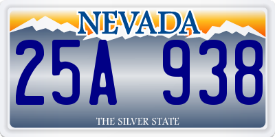 NV license plate 25A938