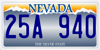 NV license plate 25A940