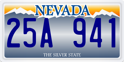 NV license plate 25A941