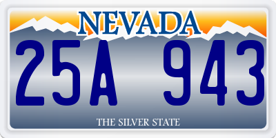 NV license plate 25A943