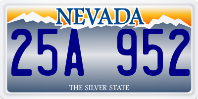 NV license plate 25A952