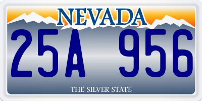 NV license plate 25A956