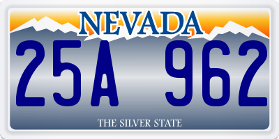 NV license plate 25A962