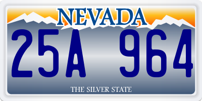 NV license plate 25A964