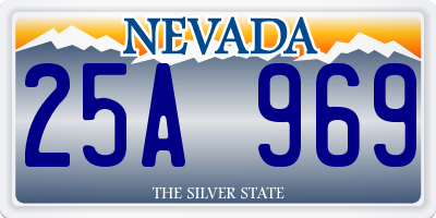 NV license plate 25A969