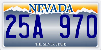 NV license plate 25A970