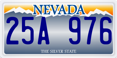 NV license plate 25A976