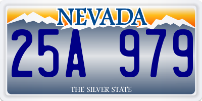 NV license plate 25A979