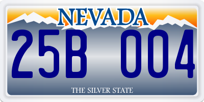 NV license plate 25B004