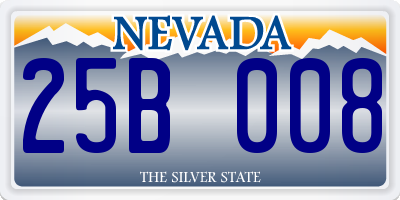 NV license plate 25B008