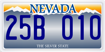 NV license plate 25B010