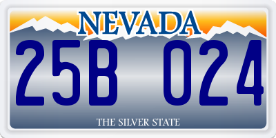 NV license plate 25B024
