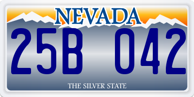 NV license plate 25B042