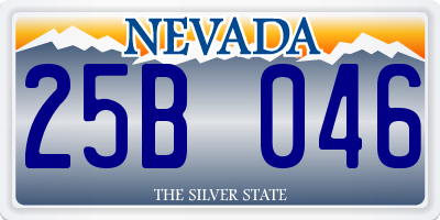 NV license plate 25B046