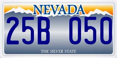 NV license plate 25B050