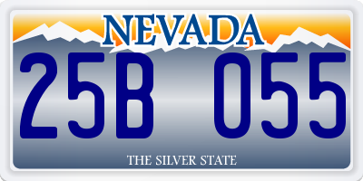 NV license plate 25B055