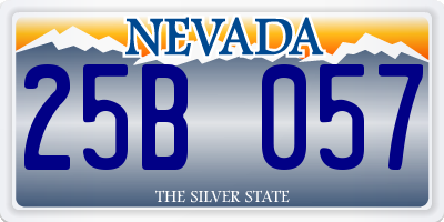 NV license plate 25B057